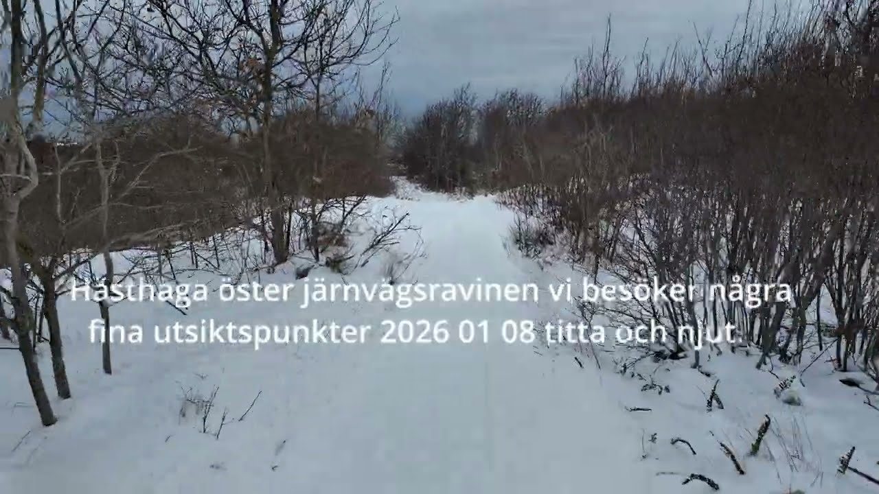 Varberg Hästhagaberget östra sidan efter ett snöfall 2026 01 08