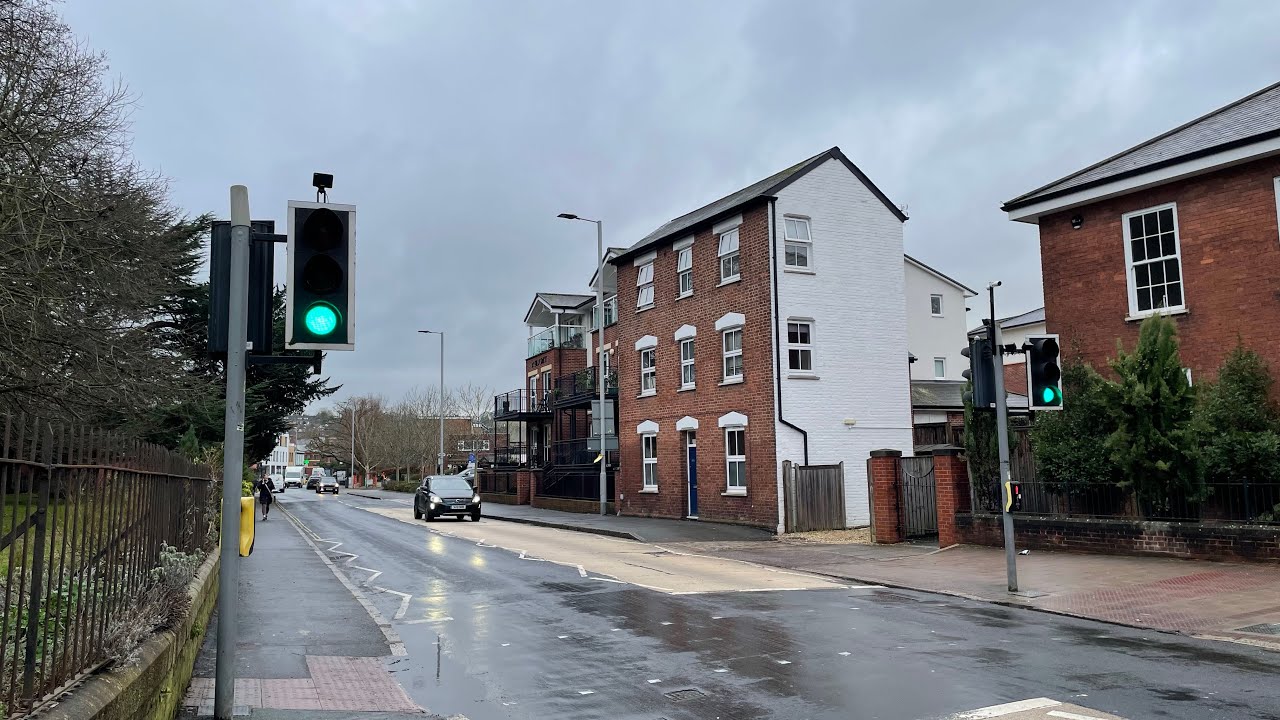 A Puffin Crossing with 4 TSEU 3G LED Traffic Lights on Cowick Street, Exeter, Devon 29/01/2026 