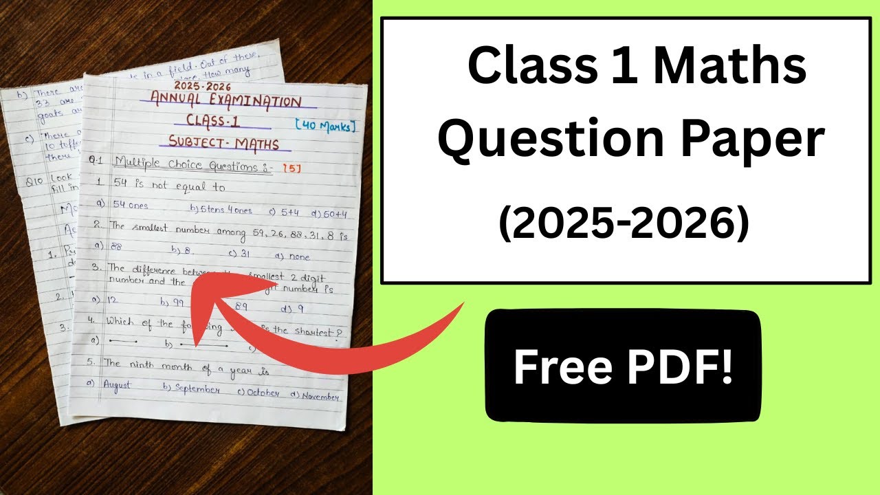 Class 1 Annual Question Paper | How To Prepare Class 1 Students | Class 1 Exam Preparation