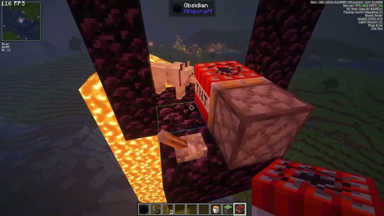 Messing around with the immersive portals mod in Minecraft
