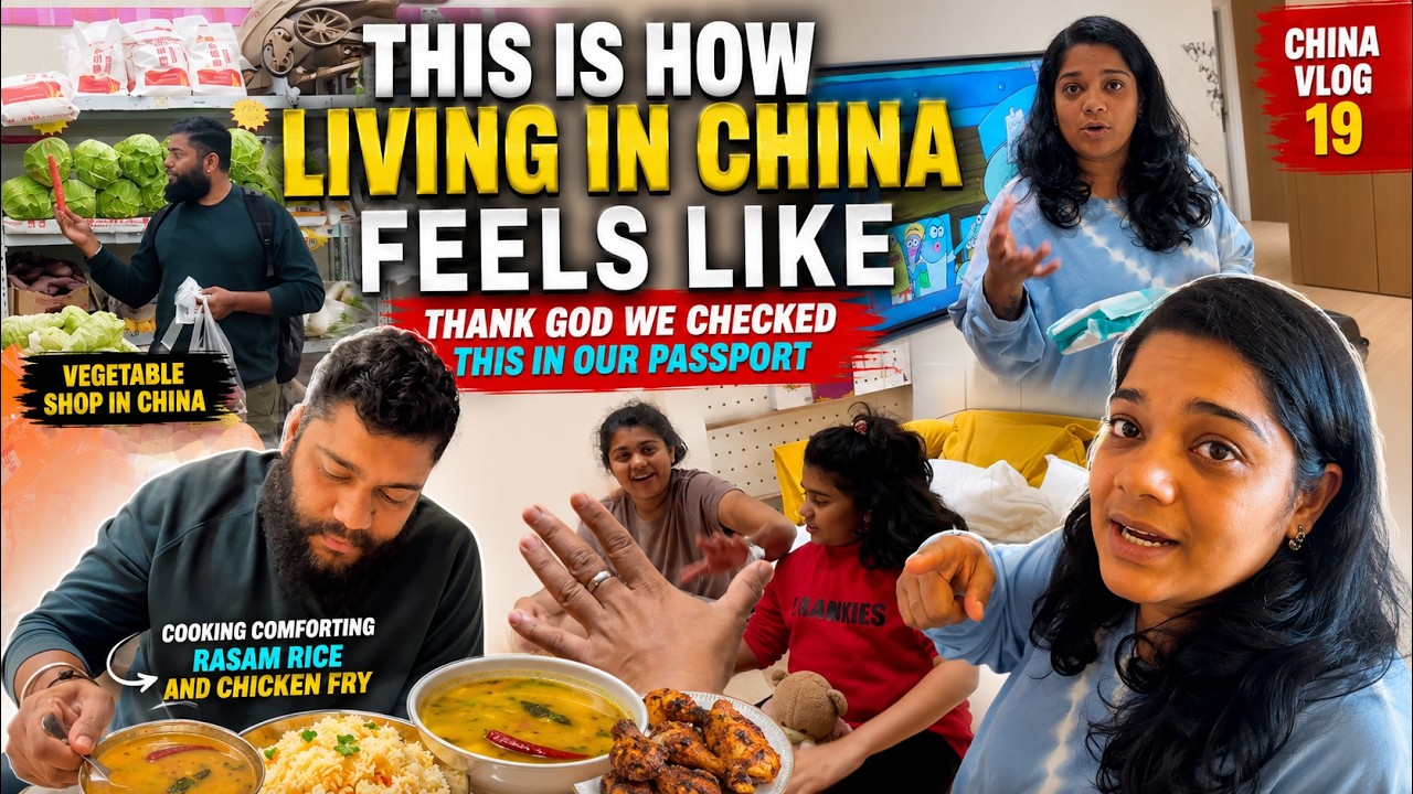 China Vlog 19 - OMG - China Immigration is the Best, Helped Us - Vegetable Shopping in China
