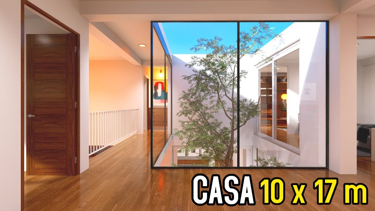🏠Pequeña CASA con PATIO CENTRAL // 10 x 17 m