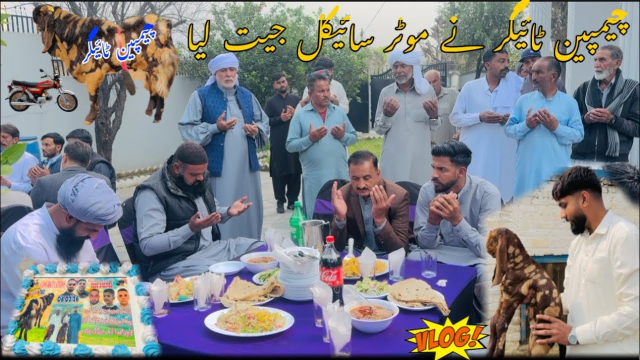 Champion Tiger wins motorcycle##sadafshahofficial #Rajdani jarai #kotli_ajk 