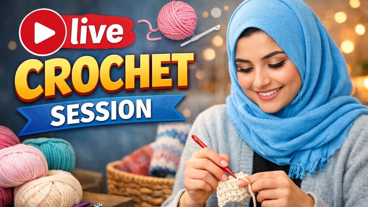 Live Crochet Tutorial for Beginners | Step by Step Easy Crochet 🧶🌈