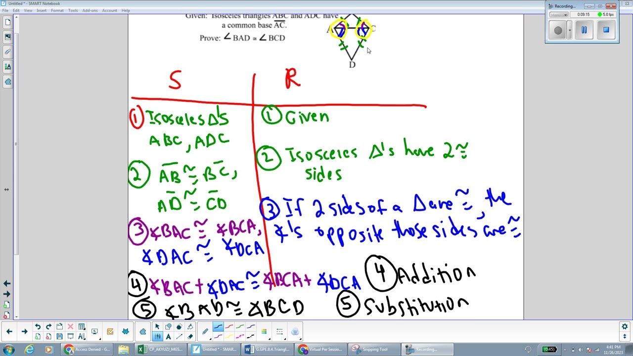 Weekly Recap Video  Base angle Theorem & Converse