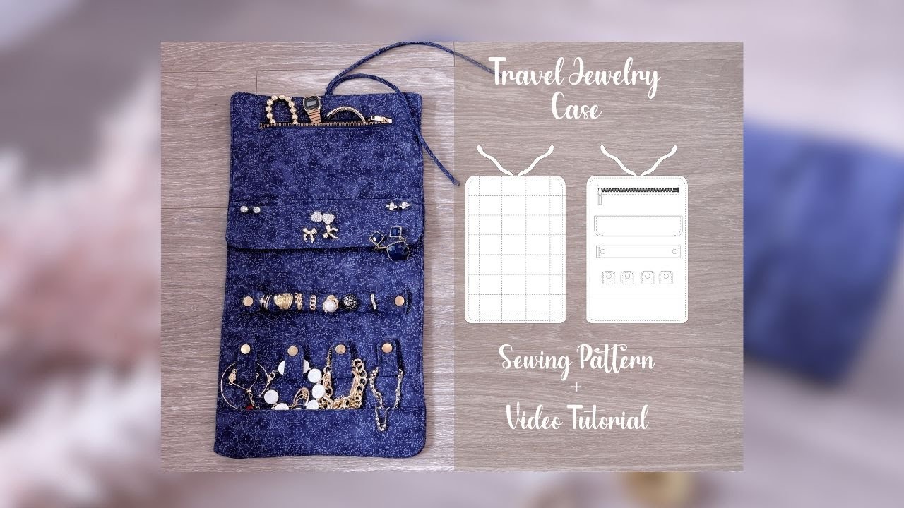 Quilted Jewelry Case | Travel Case PDF sewing Pattern| Jewelry Organizer DIY Karola Patterns