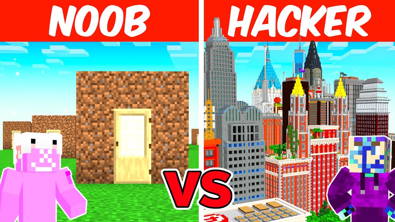 NOOB vs HACKER: I Cheated In A MEGA CITY Build Challenge!!!