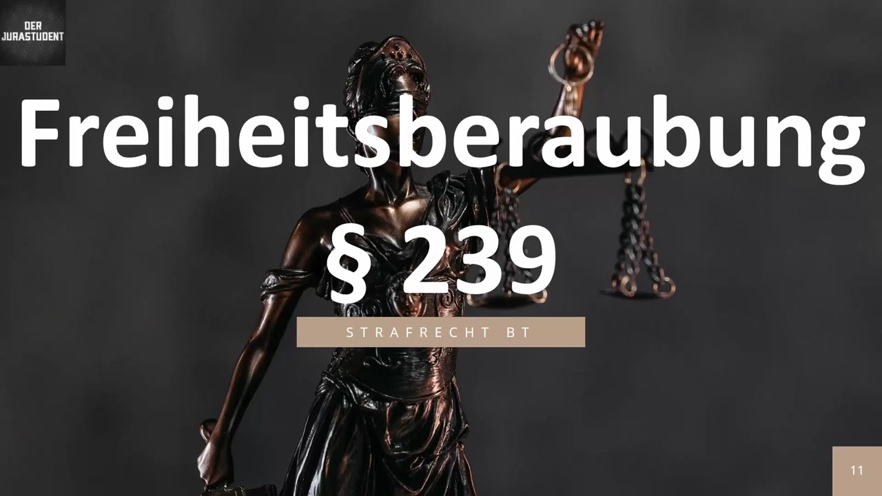Freiheitsberaubung (§ 239 StGB) I Strafrecht BT 11