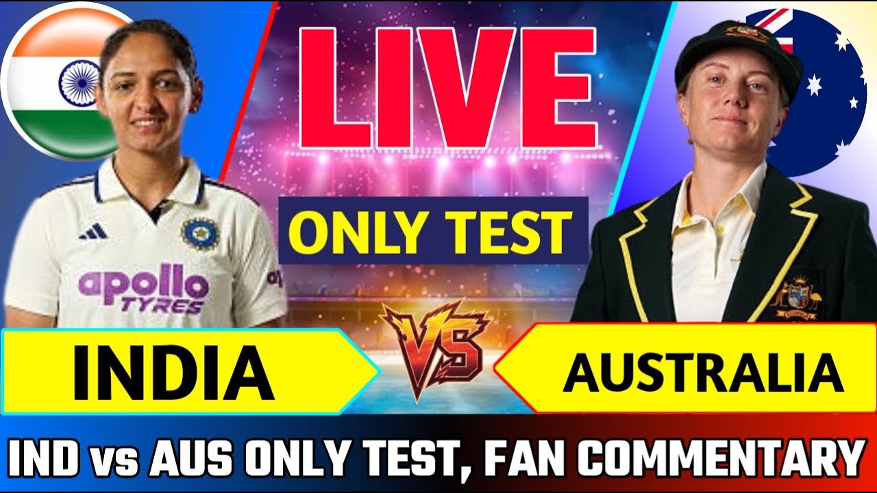 🔴Only Test | India Women vs Australia Women Live | IND-W vs AUS-W Day 2 Live Score & Commentary |