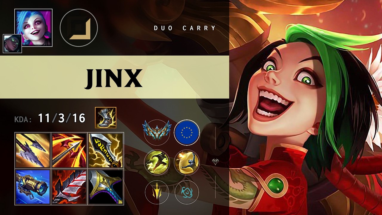 Jinx ADC vs Cassiopeia - EUW Challenger Patch 26.17