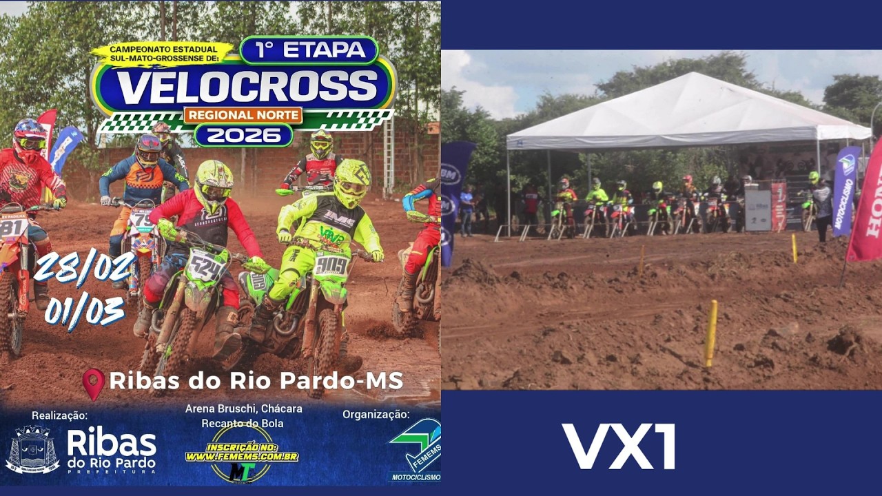 VX1 na abertura do Regional Norte em Ribas do Rio Pardo pelo Sul-mato-grossense de Velocross 2026