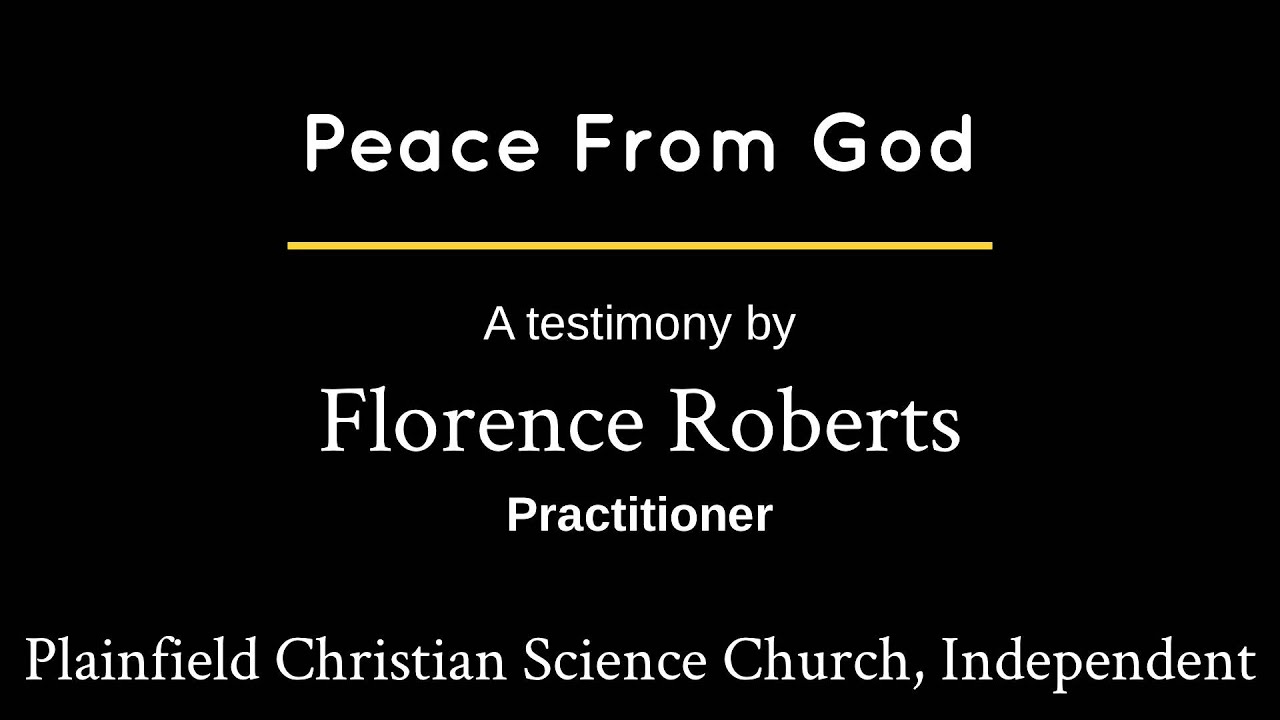 Peace From God, a testimony