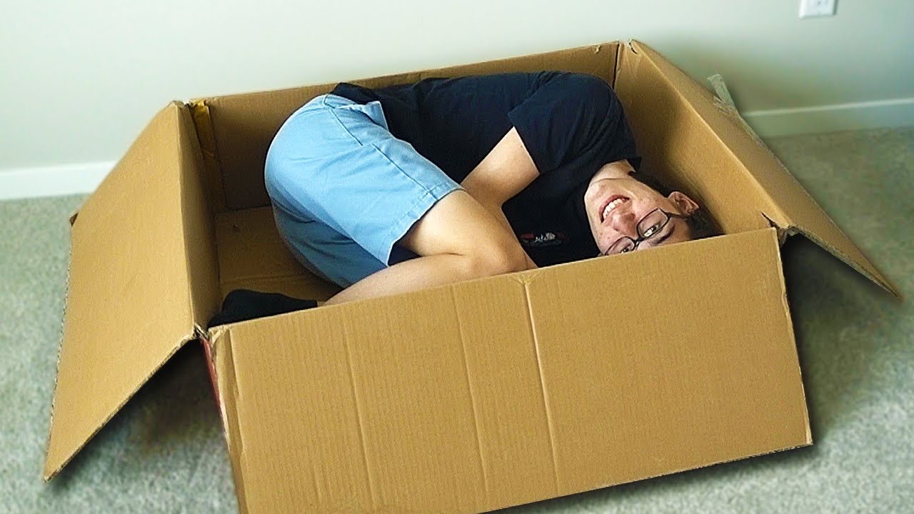 HE WAS HIDING INSIDE A BOX...