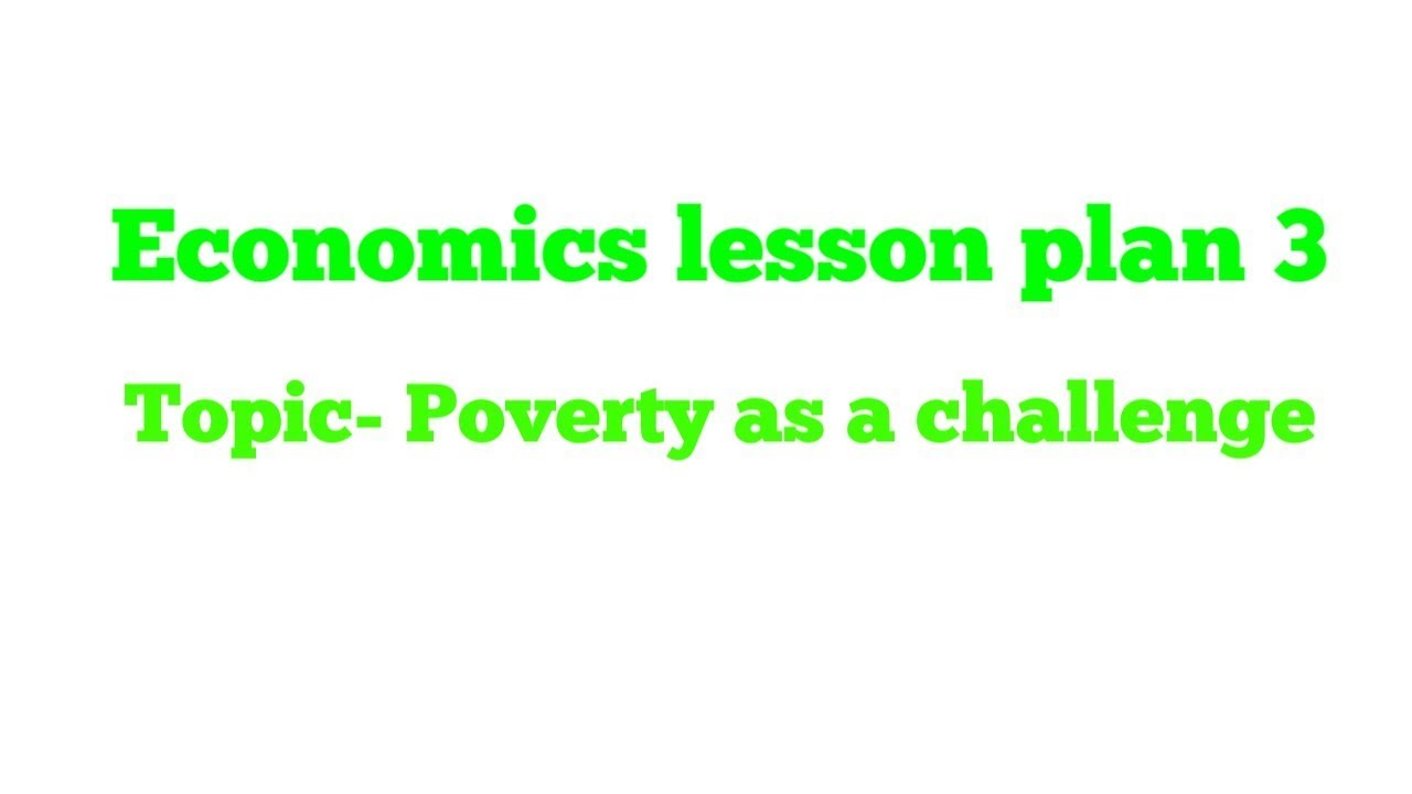 lesson plan poverty | poverty as a challenge