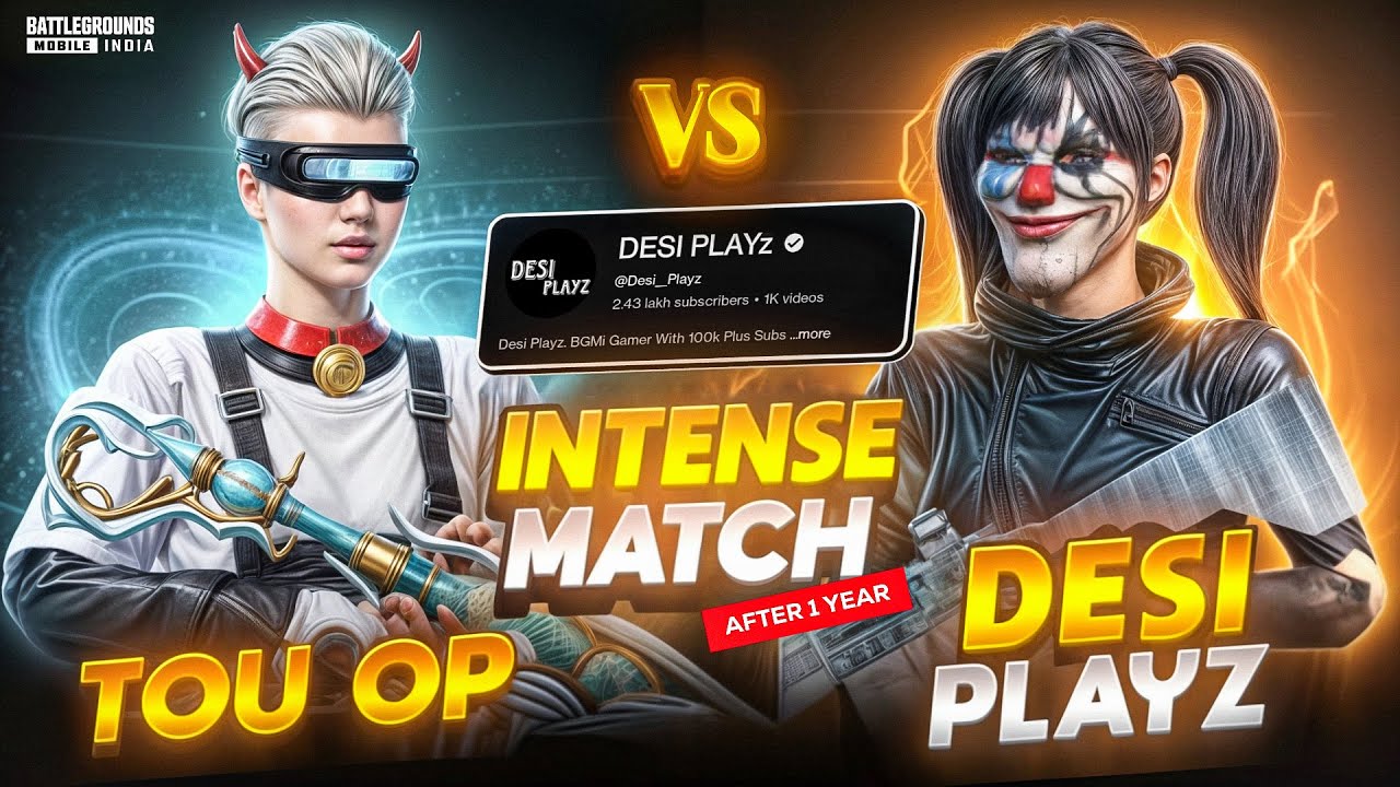 TOUOP•1v1 AGAINST DESI PLAYZ AFTER 1 YEARS 😰🔥