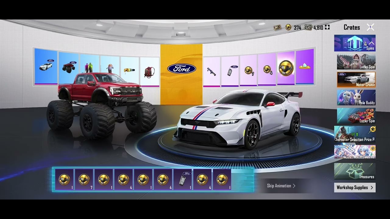Ford Mustang Motor Cruise Crate Opening ⚡️PUBGM x FORD