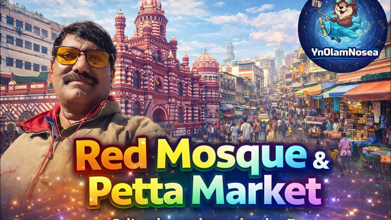 రెడ్ మాస్క్, పెట్టా మార్కెట్ కొలంబో, శ్రీలంక.Red Mosque,Pettah Market Colombo SriLanka 