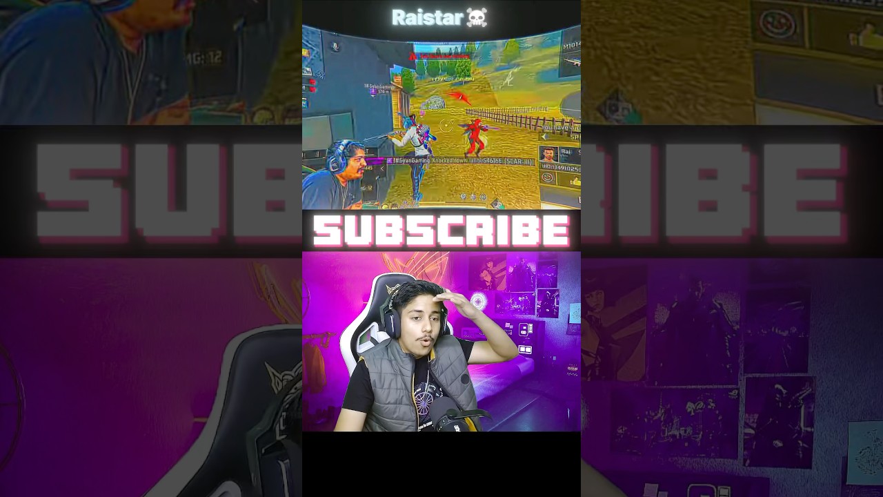 GYAN GAMING SHOCKED BY RAISTAR ☠🔥 #raistar #freefire #shortsfeed