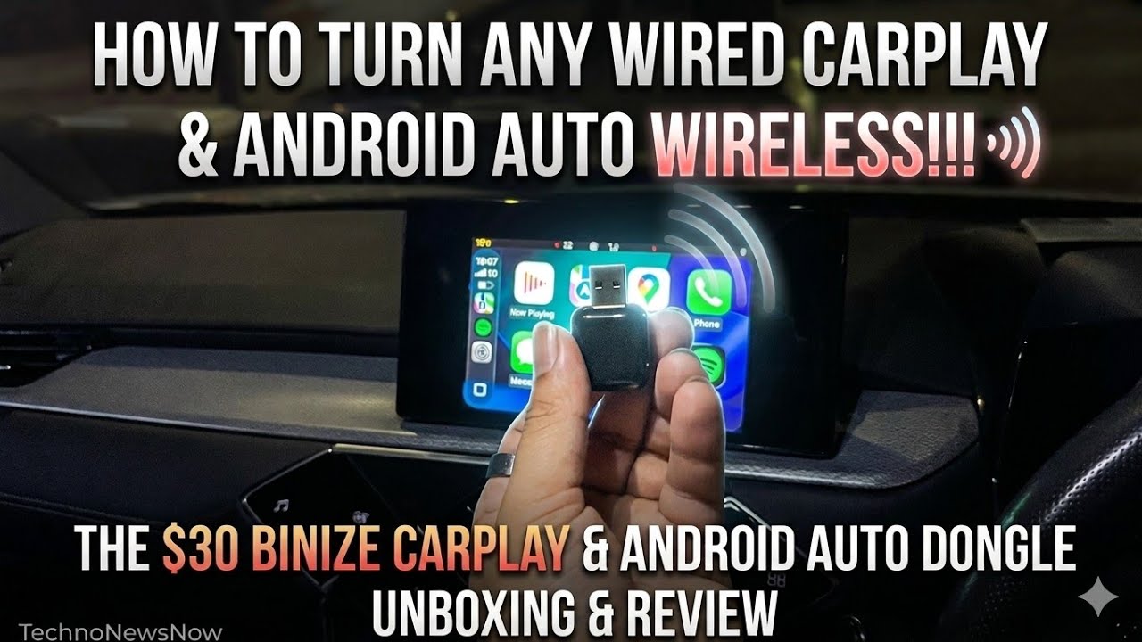 Как превратить проводную систему Apple CarPlay и Android Auto в беспроводную с помощью самого мал...