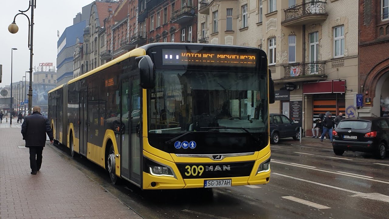 PKM Gliwice - linia M1 | MAN NG330 Lion`s City 19 EfficientHybrid #309