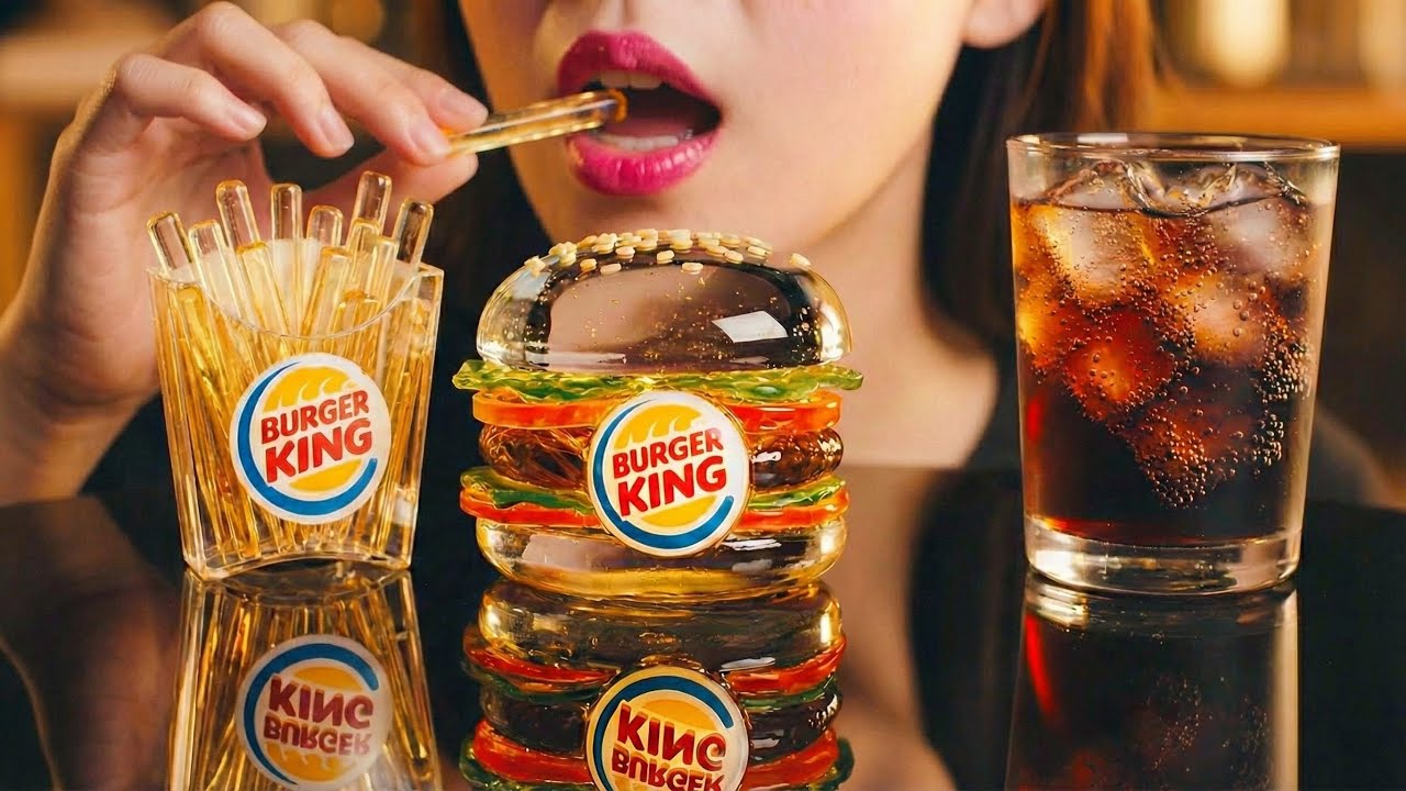 Glass Fries & Fast Food AI ASMR Eating & Cutting Video | Oddly Satisfying P-3