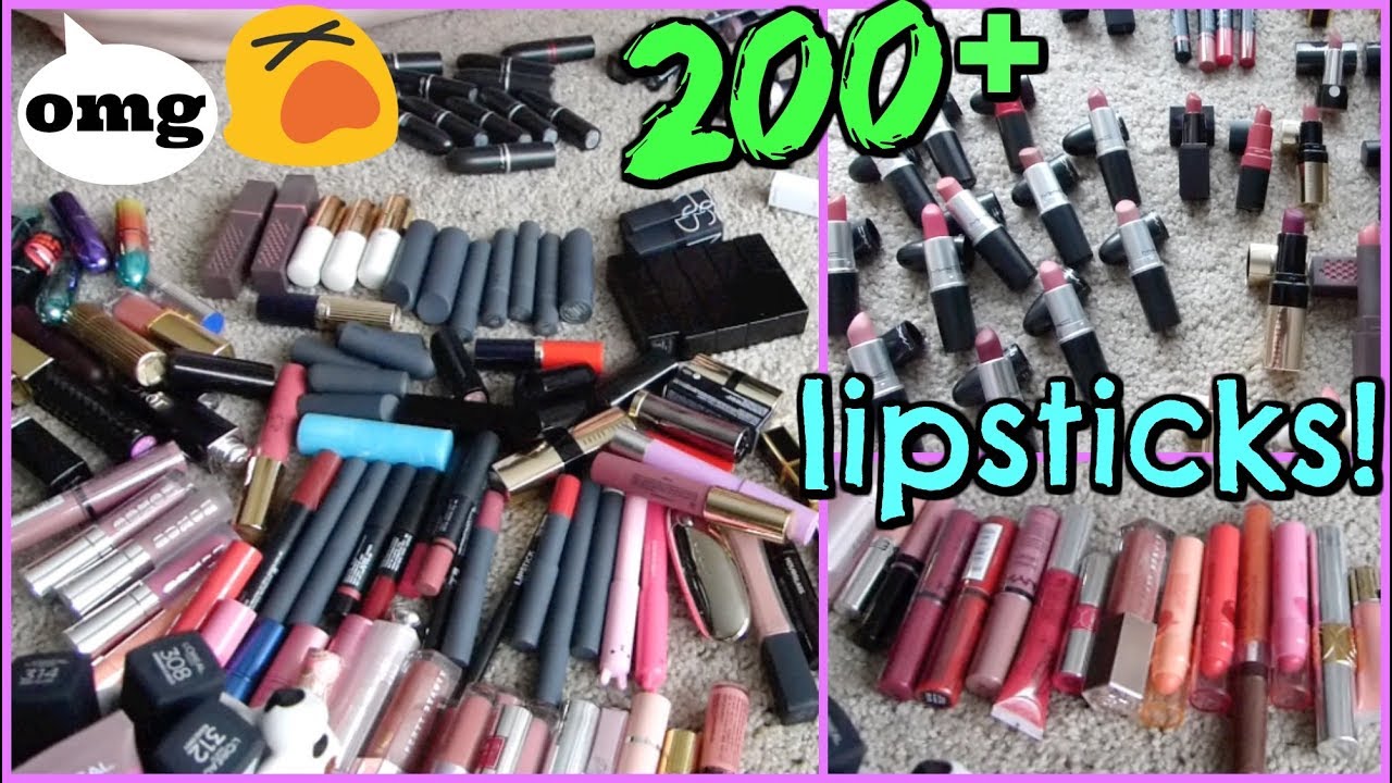 MAKEUP DECLUTTER 2018 | Lipstick & Lip Gloss