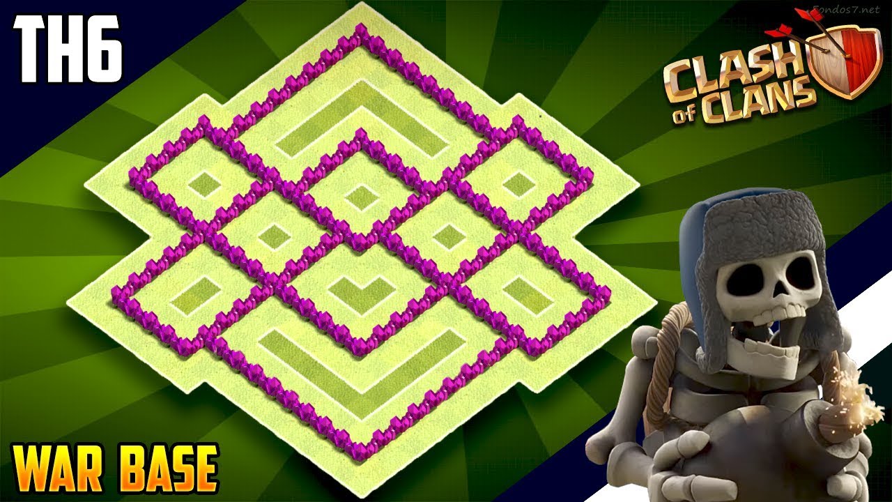 New EPIC TH6 WAR/TROPHY[defense] Base 2018!! COC Town Hall 6 War Base Design - Clash of Clans
