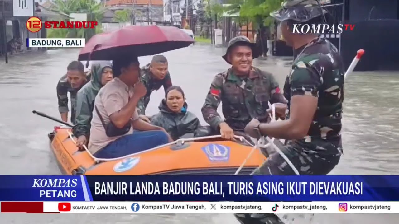 Banjir Landa Badung Bali, Turis Asing Ikut Dievakuasi