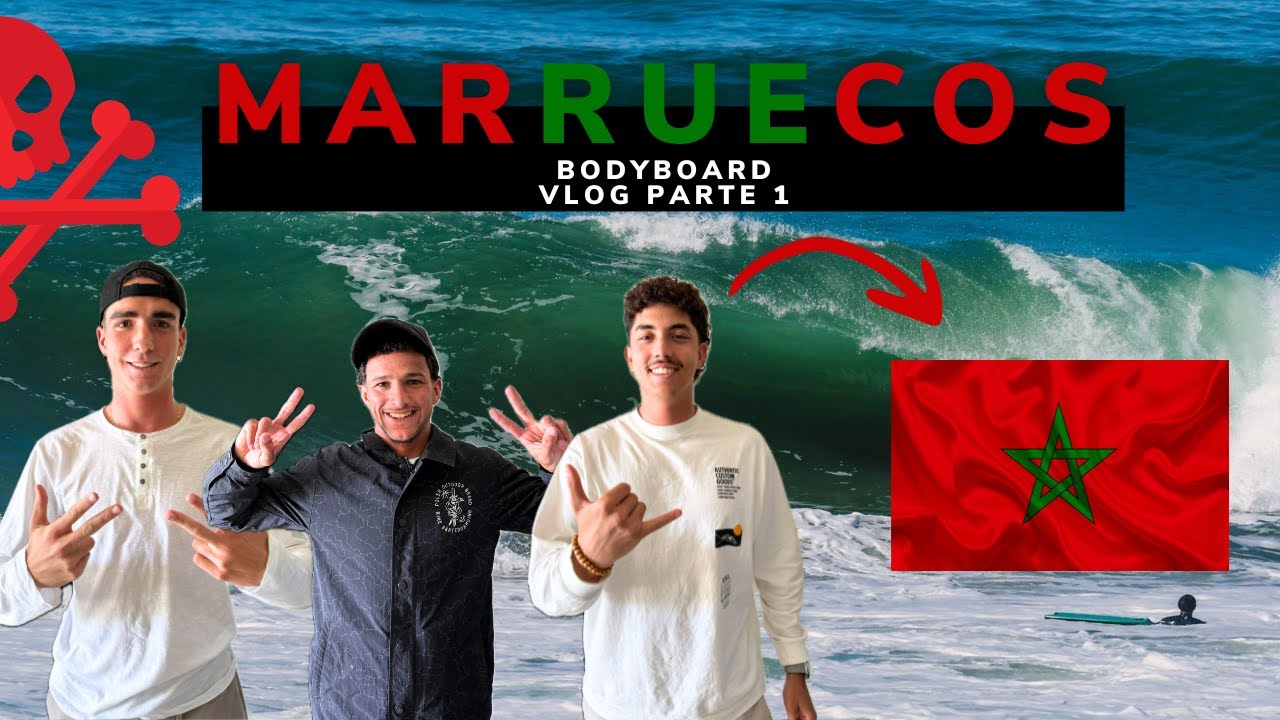 ¡LLEGAMOS A MARRUECOS! Primer día con el CAMPEÓN DEL MUNDO de BODYBOARD | VLOG BODYBOARD PT1
