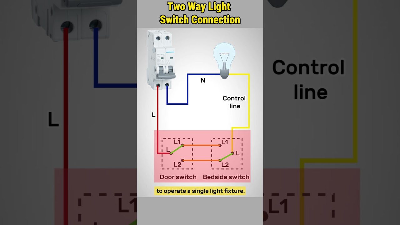 2-Way Light Switching Explained | Control a Light with 2 Switches #howto #circuit #switching
