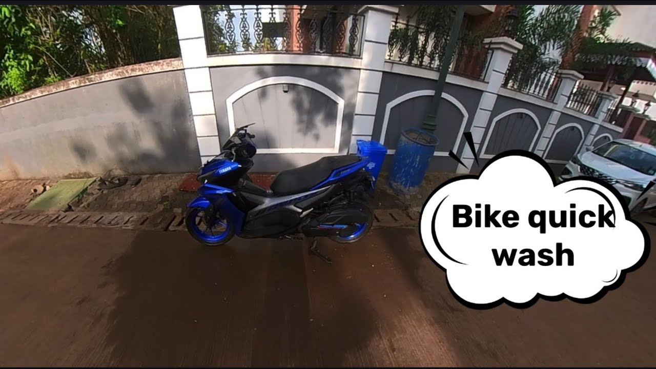5 Minute Bike Clean - No Tools Required🧽 /aerox 155 ￼#goa #aerox #washing #modified 