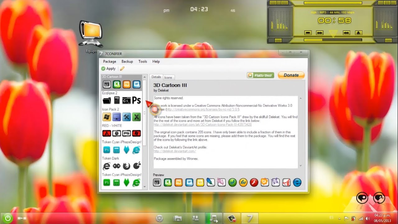 7CONIFIER Mas Packages - Personaliza Tu Barra De Tareas 2016
