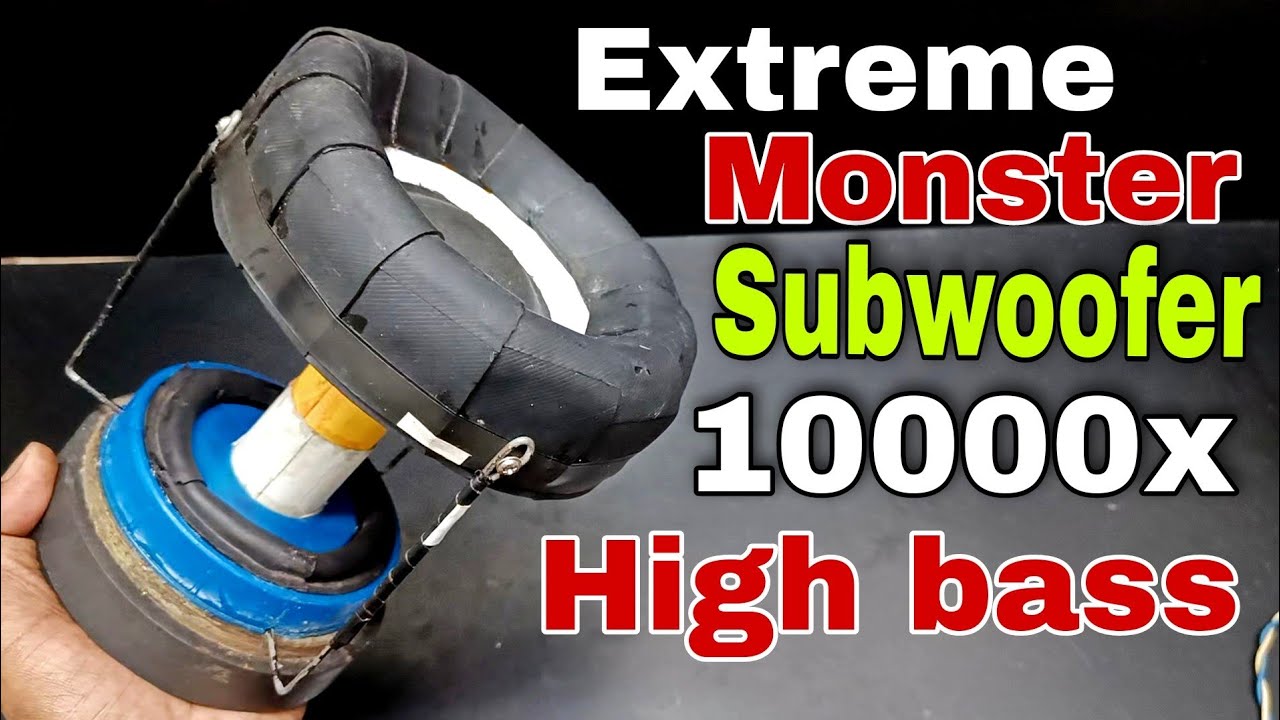 घर पर बनाओ-monster subwoofer 😲 ll how to make subwoofer ll how to make speaker ll #flowbeats