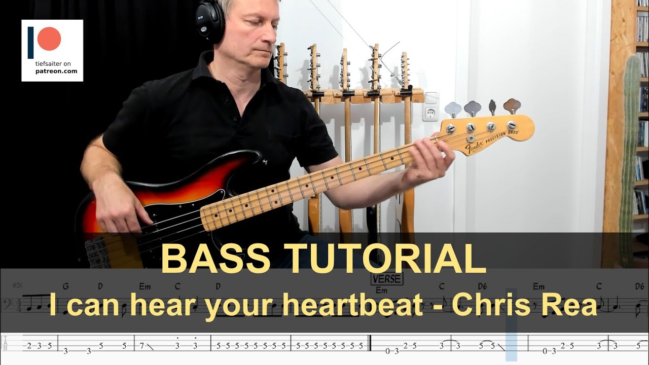 I Can Hear Your Heartbeat - Chris Rea | Bass Tutorial (Sheet + TABs)