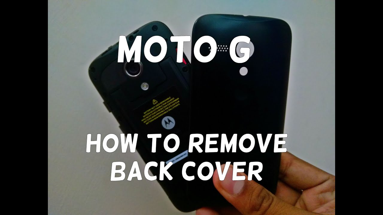 Quick Tip: Moto G How to Remove Back Cover / Battery Door