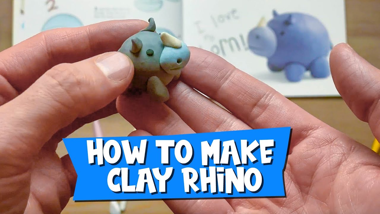 how to make clay playdoh rhino of simple shapes