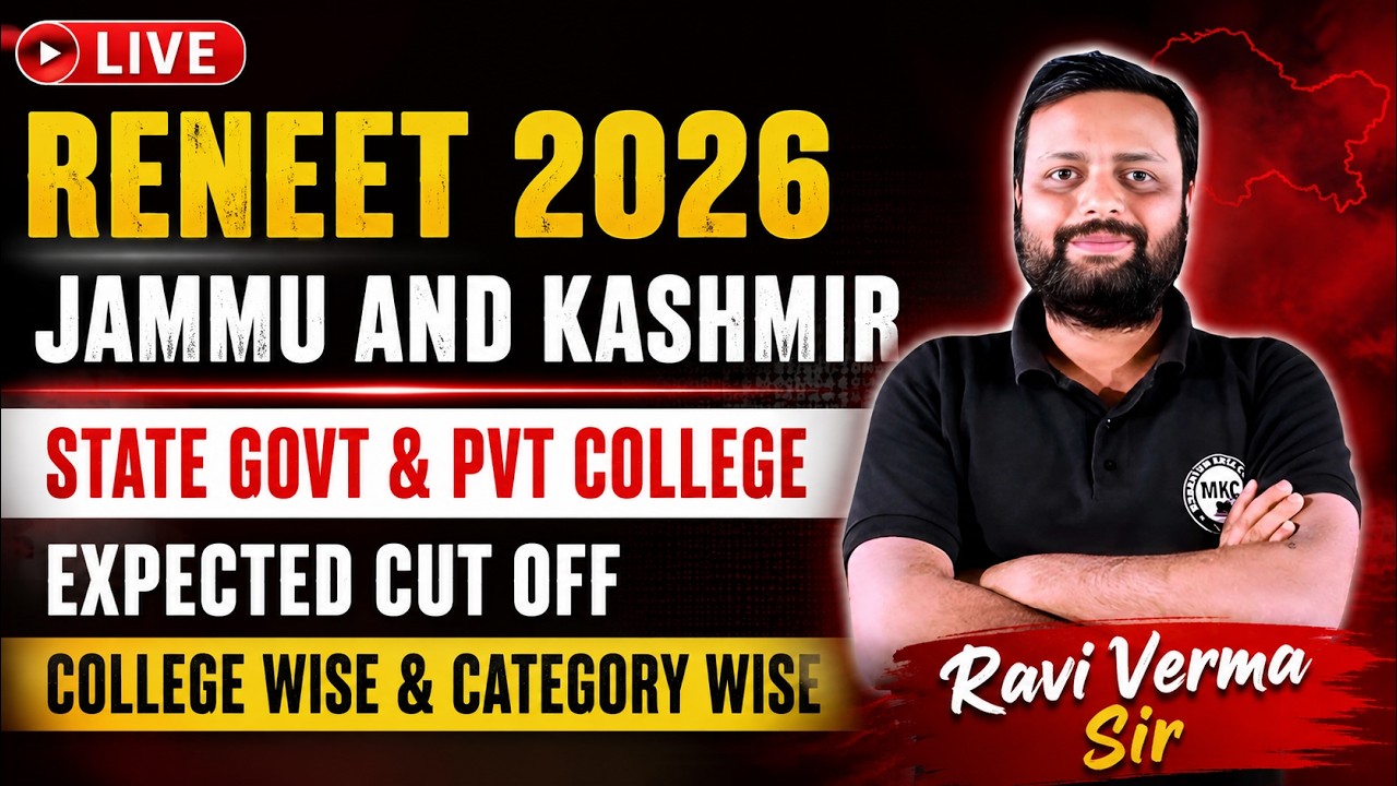 RE-NEET 2026 Jammu & kashmir State  Expected Cut Off College Wise & Category Wise #cutoff2026 #neet