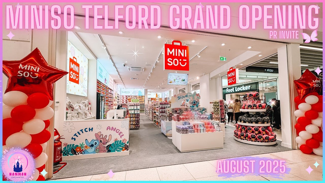 MINISO Telford Shopping Centre Grand Opening Friday 8th August 2025 Disney Merch Shop Tour Sanrio
