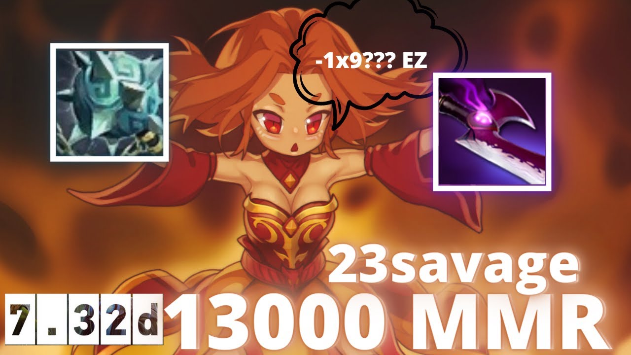 ПЕРВЫЙ 13000ММР ИГРОК УНИЧТОЖАЕТ 9К АВГ! НА КЕРРИ ЛИНЕ - 23savage Lina Dota 2