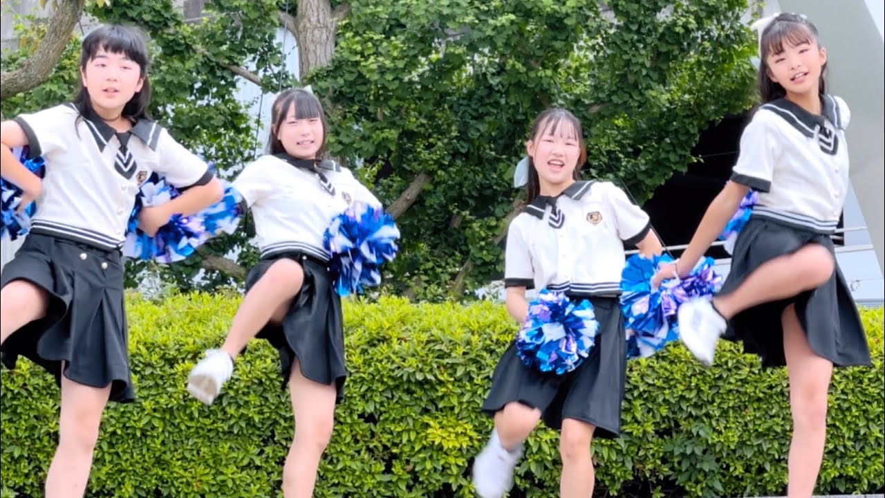 横 4K60p チアダンスRAINBOW鳥取 ⑩ かくれんぼ / AliA 240602 鳥取まちなかビアフェスタ / 風紋広場