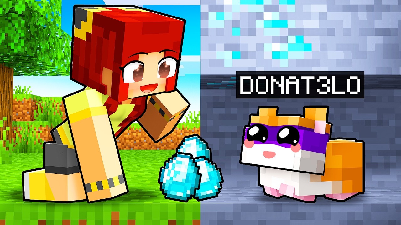 NASCI como um BEBÊ HAMSTER no Minecraft!! ‹ DONAT3LO ›