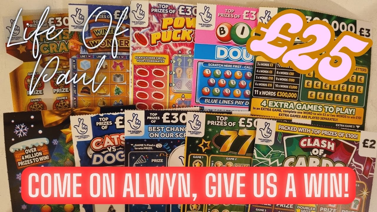 £25 of scratch cards. A mix of £3 and £2 scratch cards from the National Lottery