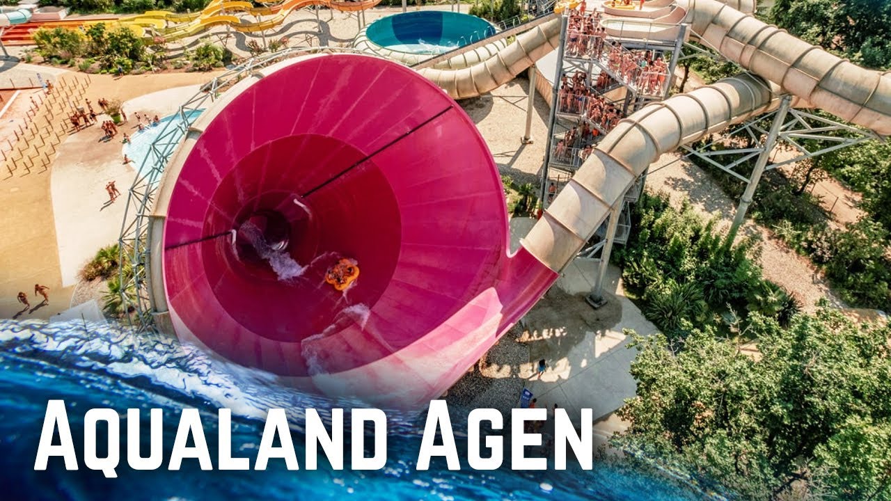 Giant Water Park in France! Aqualand Agen - All Water Slides