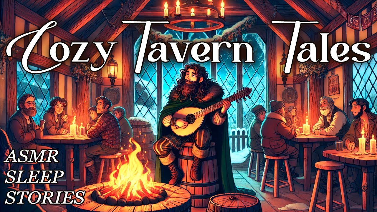 Cozy Medieval Tavern Tales by The Fireside | ASMR Fantasy Winter Bedtime Stories