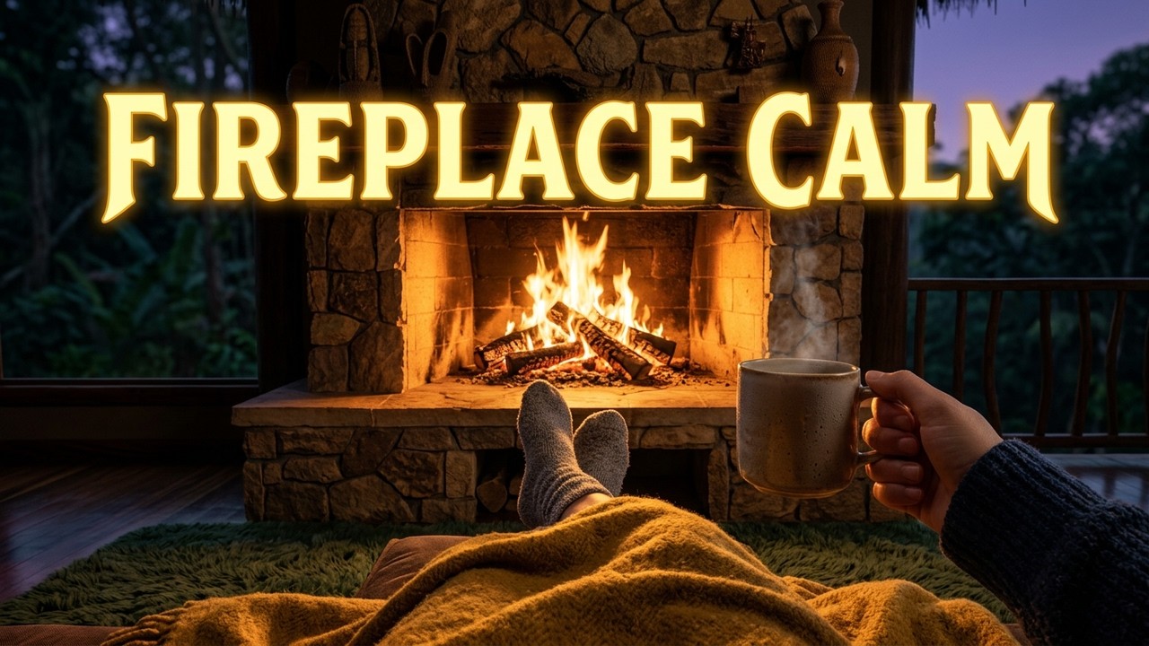 🔥 Peaceful Fireplace 4K | Warm Fire Sounds for Relaxation