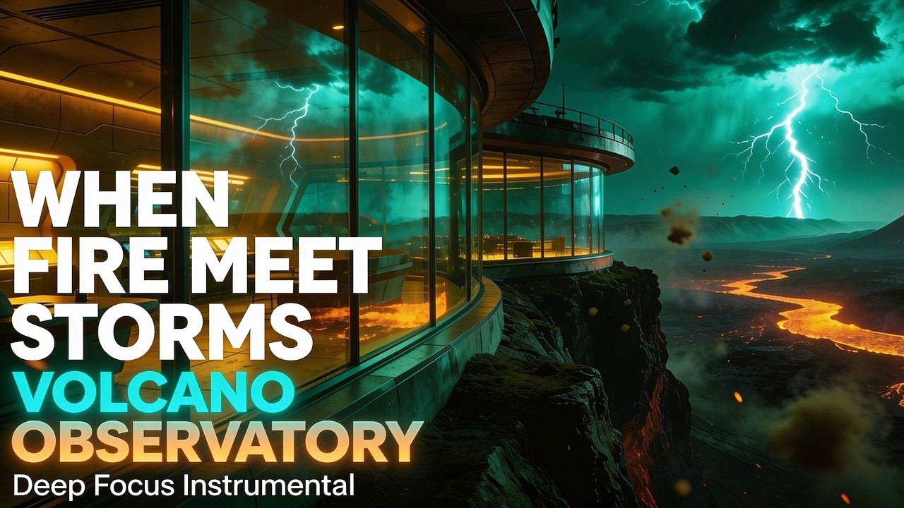 Where Fire Meets Storm | Volcano Observatory in a Lightning Storm