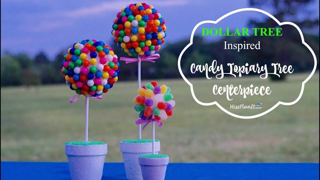 DIY Dollar Tree Inspired Candy Topiary Tree | DIY Party Budget Decorations | DIY Tutorial