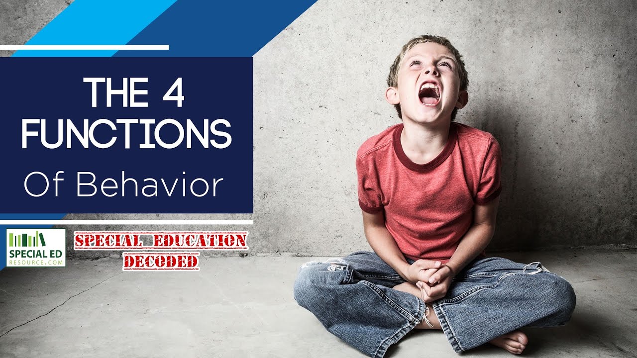 The 4 Functions Of Behavior | Special Education Decoded