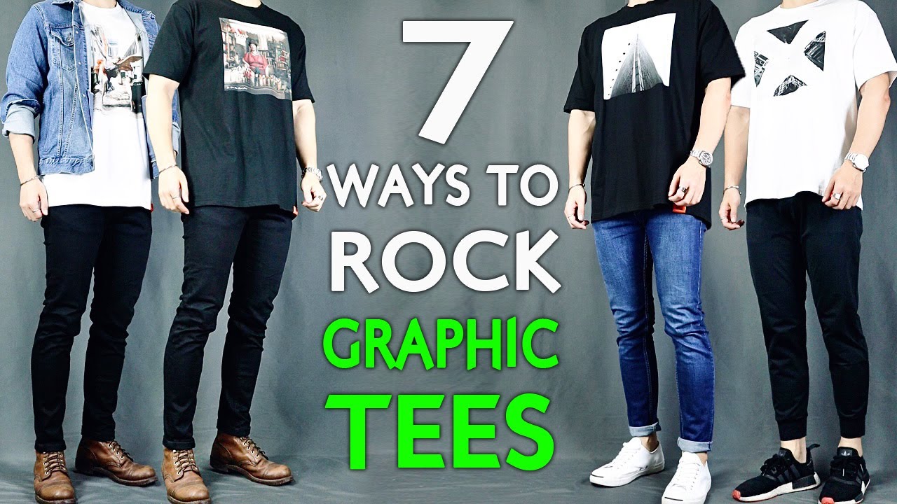 7 Ways To ROCK Graphic T-Shirts | Mens Outfit Ideas
