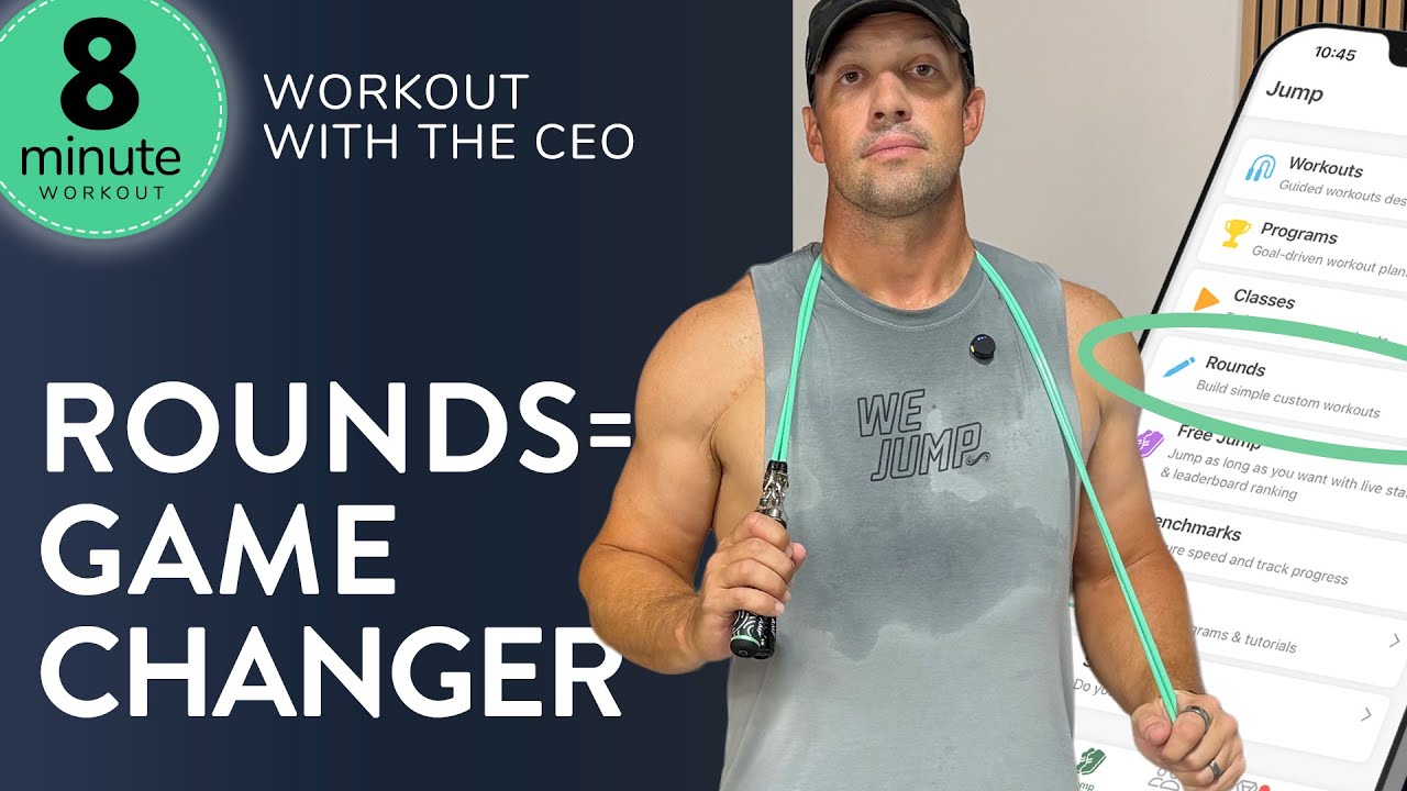 8-Minute Jump Rope Workout with Rounds | Try This AMP Feature with Crossrope Founder & CEO